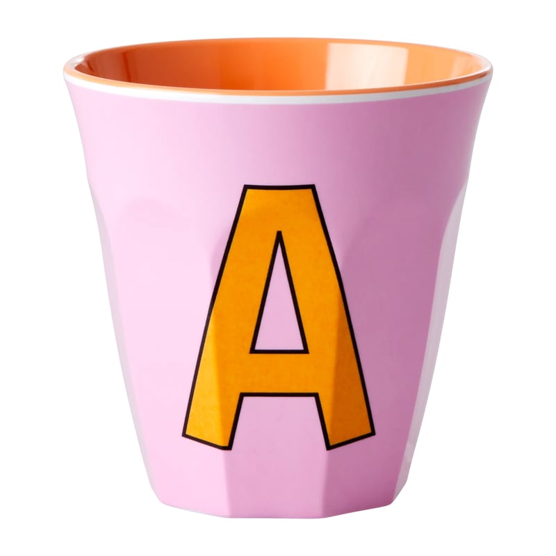 RICE Rice melamin cup medium letter - A 30 cl Pink