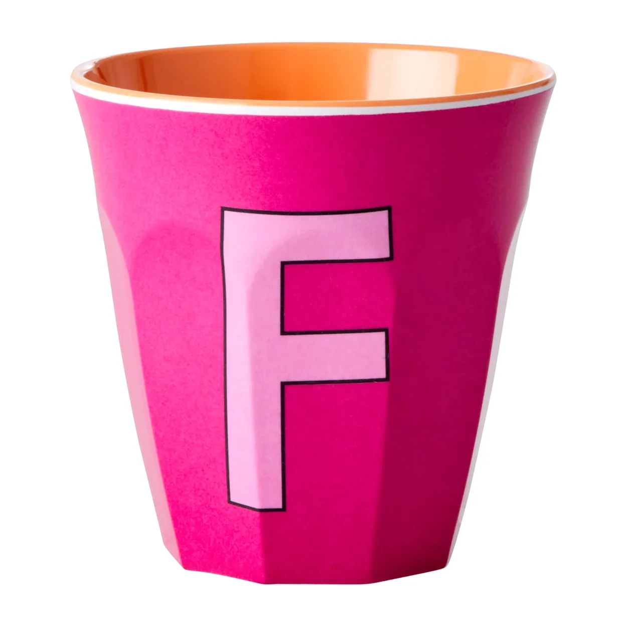 Rice melamin cup medium letter - F 30 cl Fuchsia | Scandinavian Design | Coffee cups | Pink