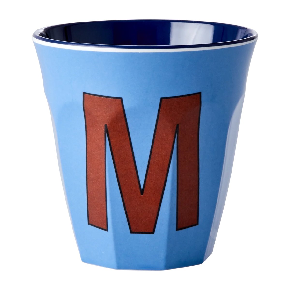 Rice melamin cup medium letter - M 30 cl New dusty blue