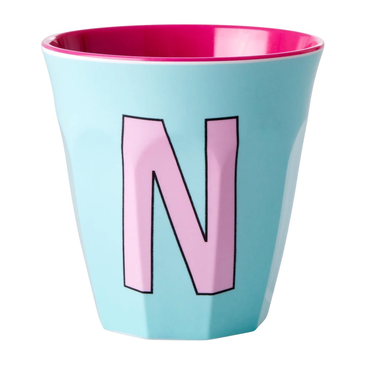 Rice melamin cup medium letter - N 30 cl Mint | Scandinavian Design | Coffee cups | Pink