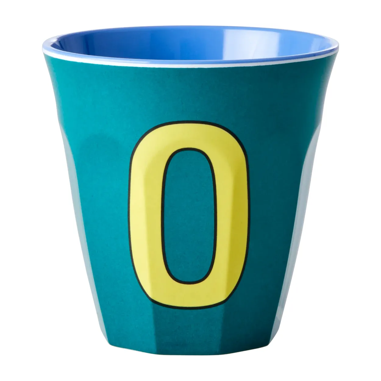 Rice melamin cup medium letter - O 30 cl Green | Scandinavian Design | Coffee cups | Blue
