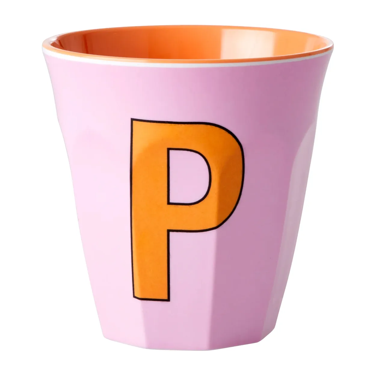 Rice melamin cup medium letter - P 30 cl Pink | Scandinavian Design | Coffee cups | Pink