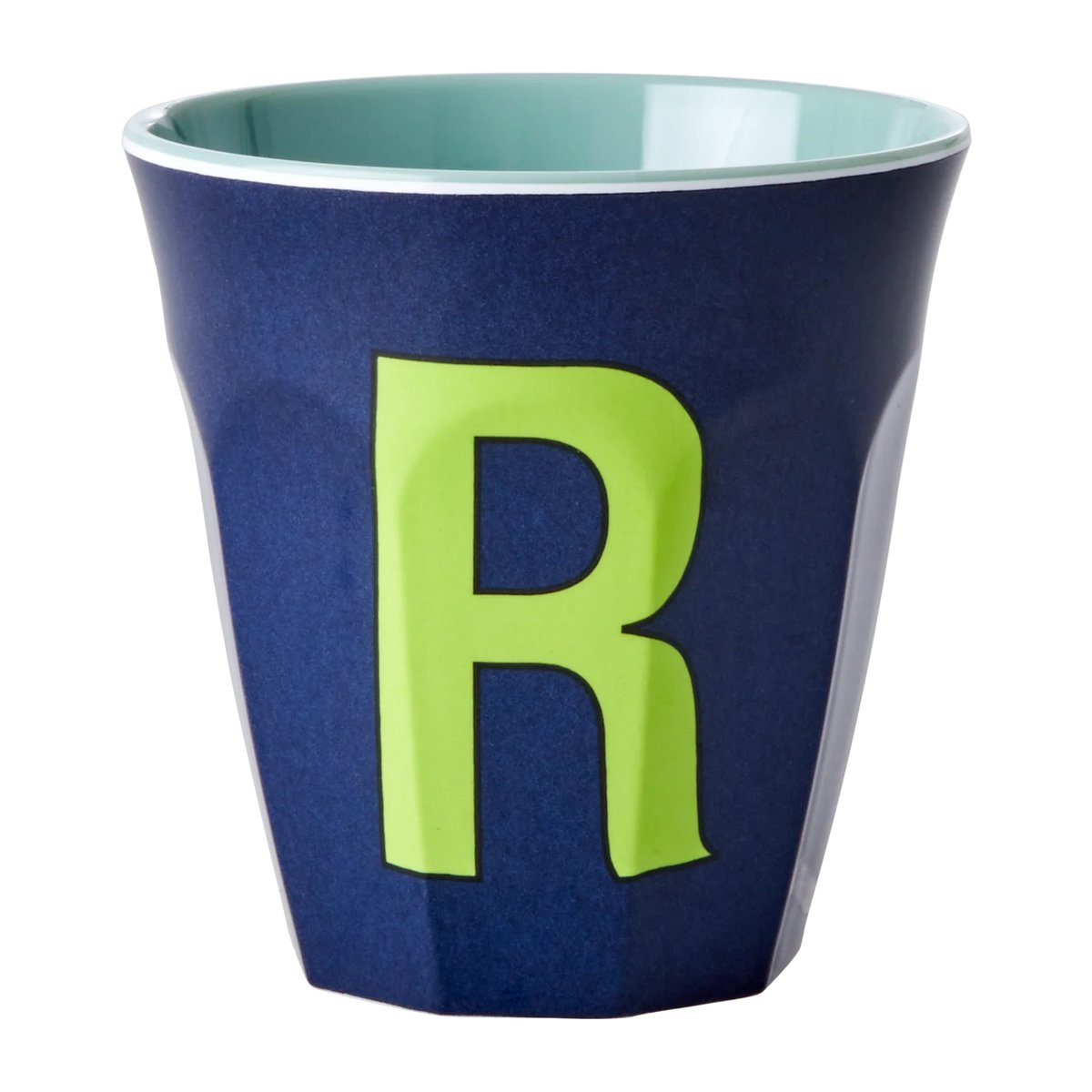 Rice melamin cup medium letter - R 30 cl Dark blue | Scandinavian Design | Coffee cups | Blue