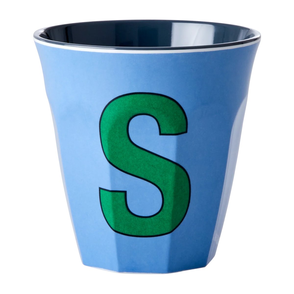 Rice melamin cup medium letter - S 30 cl New dusty blue