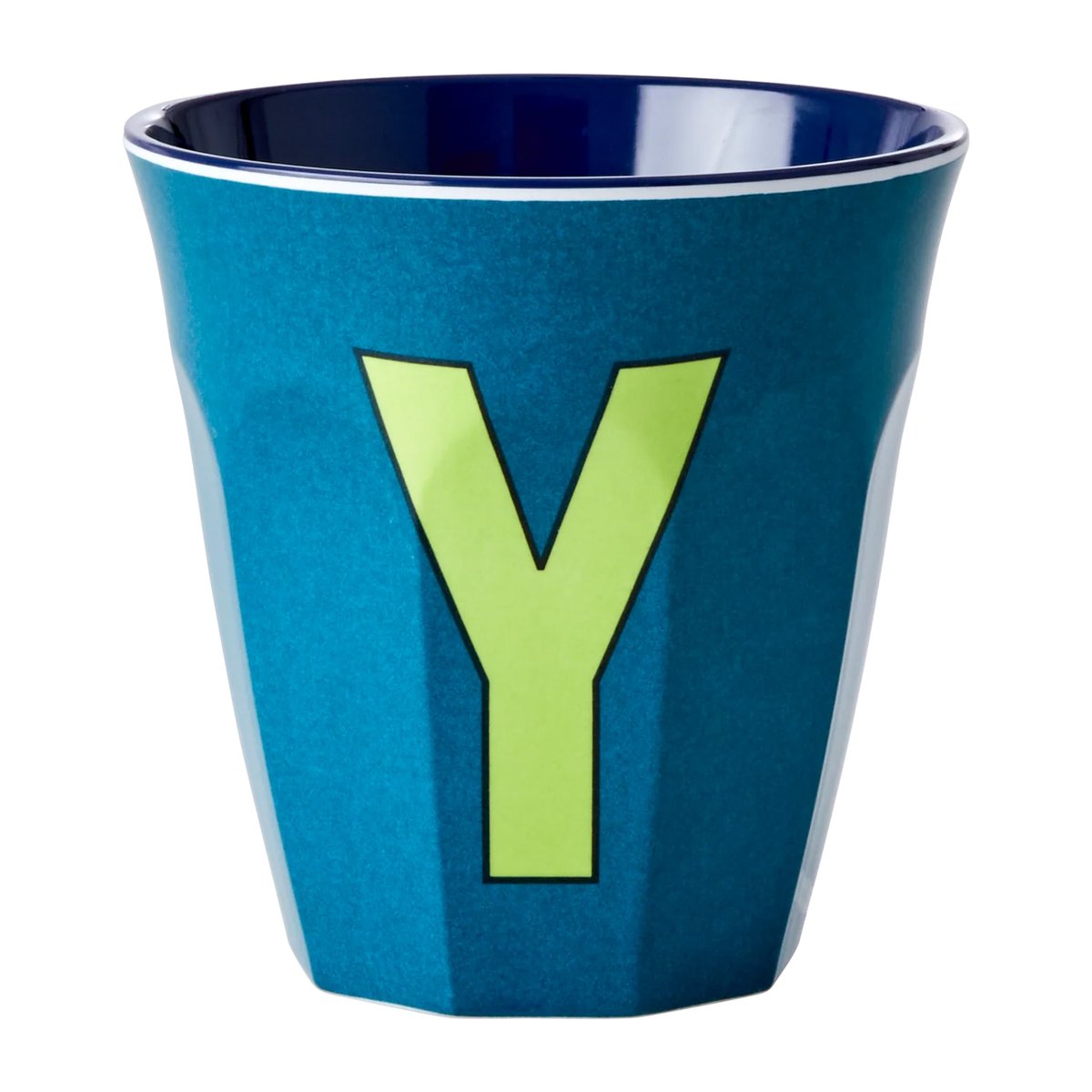 Rice melamin cup medium letter - Y 30 cl Emerald green