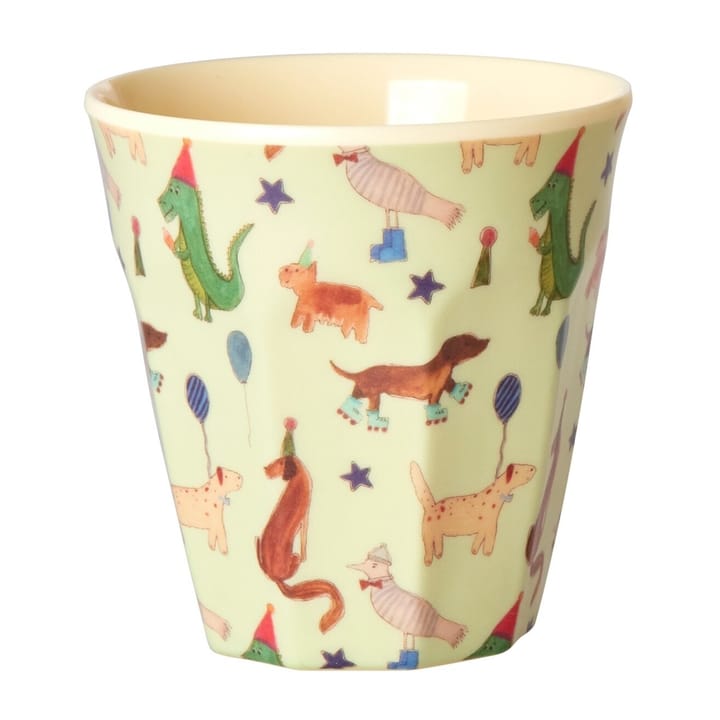 Rice melamin cup small 20 cl, Animal print-green RICE