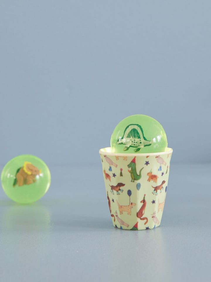 Rice melamin cup small 20 cl, Animal print-green RICE