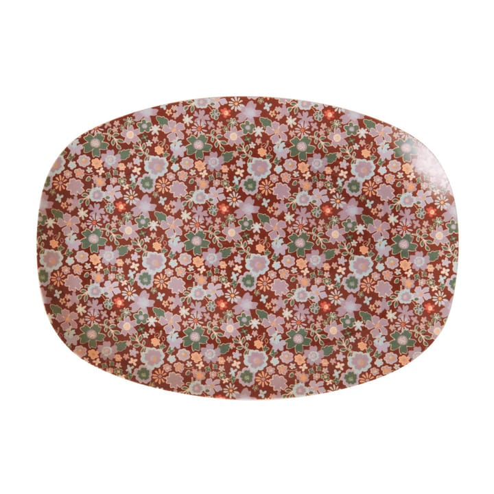 Rice melamin plate 16.5x23 cm, Fall flower RICE