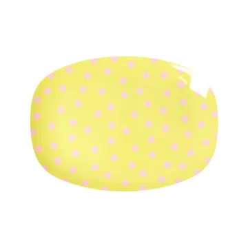 Rice melamin plate 16.5x23 cm - Pink dot - RICE