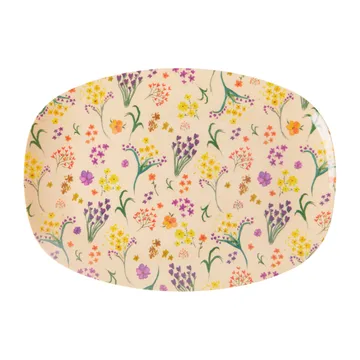 Rice melamin plate 16.5x23 cm - Wild flower - RICE