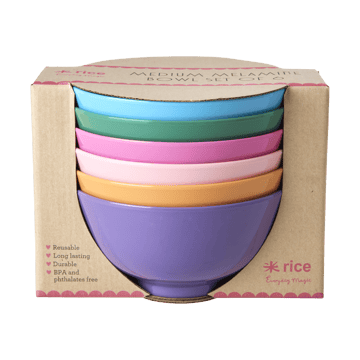 Rice melamine bowl medium Ø15 cm 6 pieces - Multi - RICE