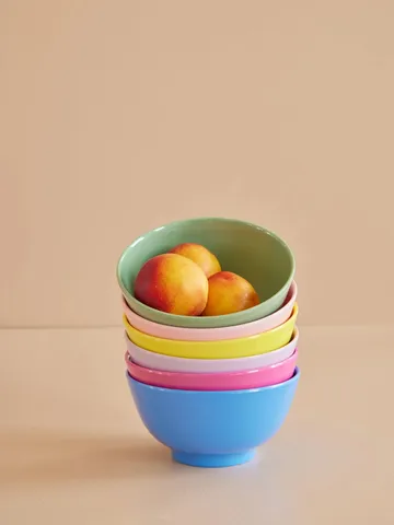 Rice melamine bowl medium Ø15 cm 6 pieces - Multicolor - RICE