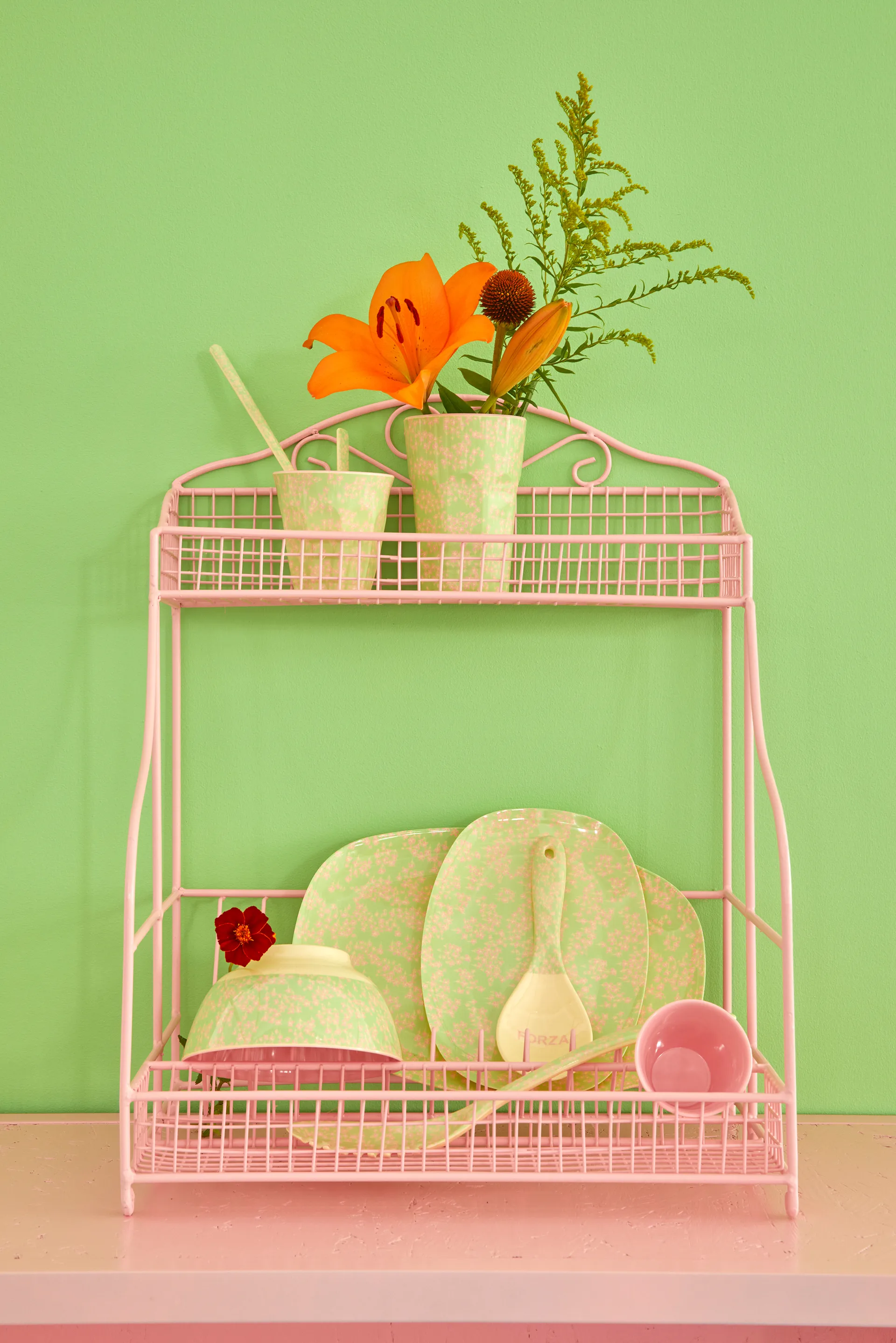 Rice melamine bowl medium, Flower field RICE