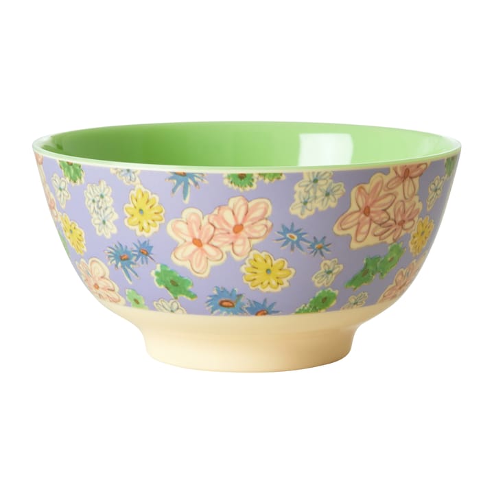 Rice melamine bowl medium, Flower painting RICE