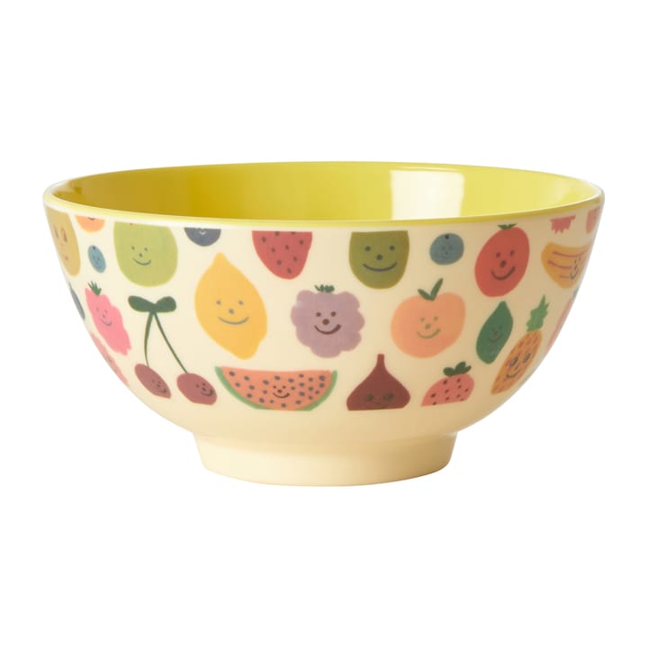 Rice melamine bowl medium - Happy fruits - RICE