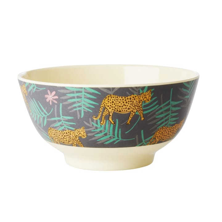 Rice melamine bowl medium - Leopard and leaves - RICE