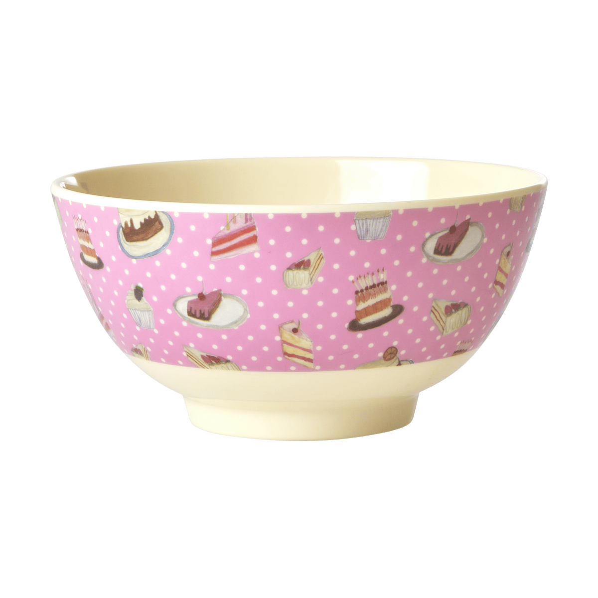 Rice melamine bowl medium Sweet Cake | Scandinavian Design | Serving bowls | Pink
