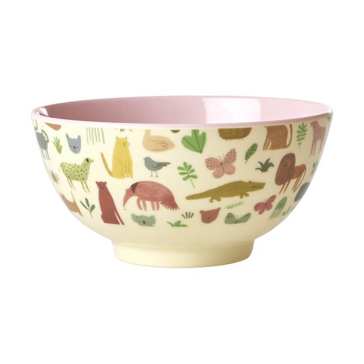 Rice melamine bowl medium - Sweet Jungle Print-Soft Pink - RICE