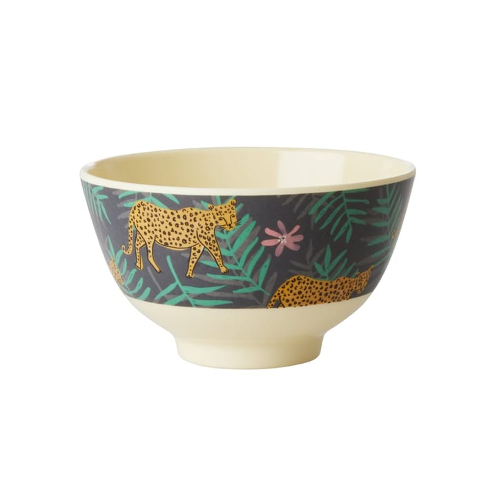 Rice melamine bowl small - Leopard and leaves - RICE