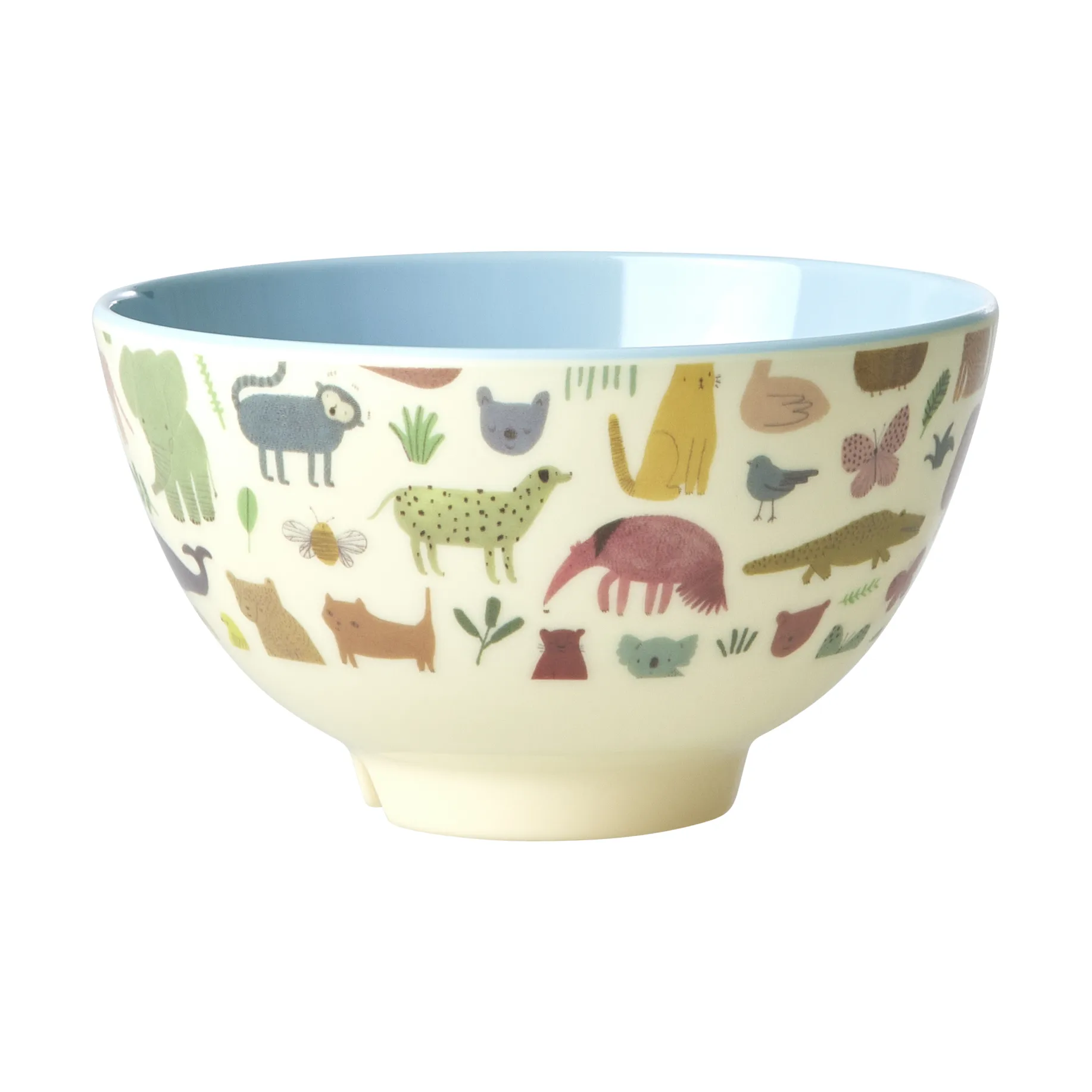 Rice melamine bowl small, Sweet Jungle Print-Soft blue RICE