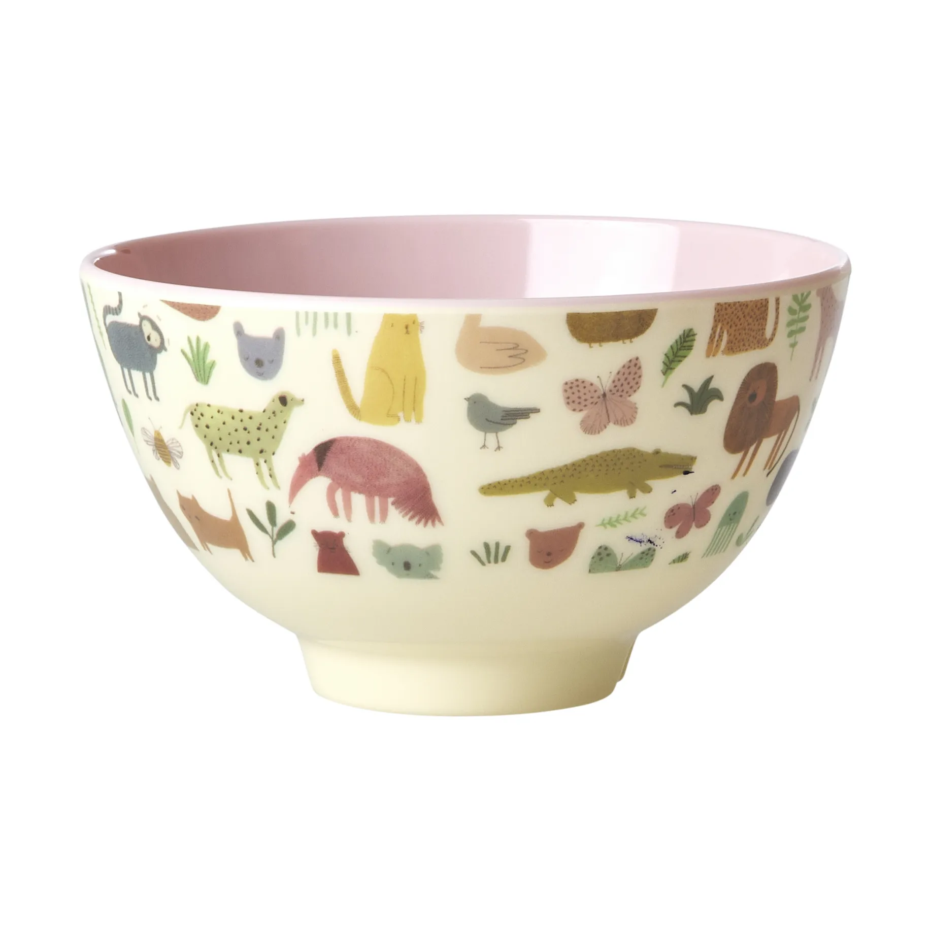 Rice melamine bowl small, Sweet Jungle Print-Soft Pink RICE