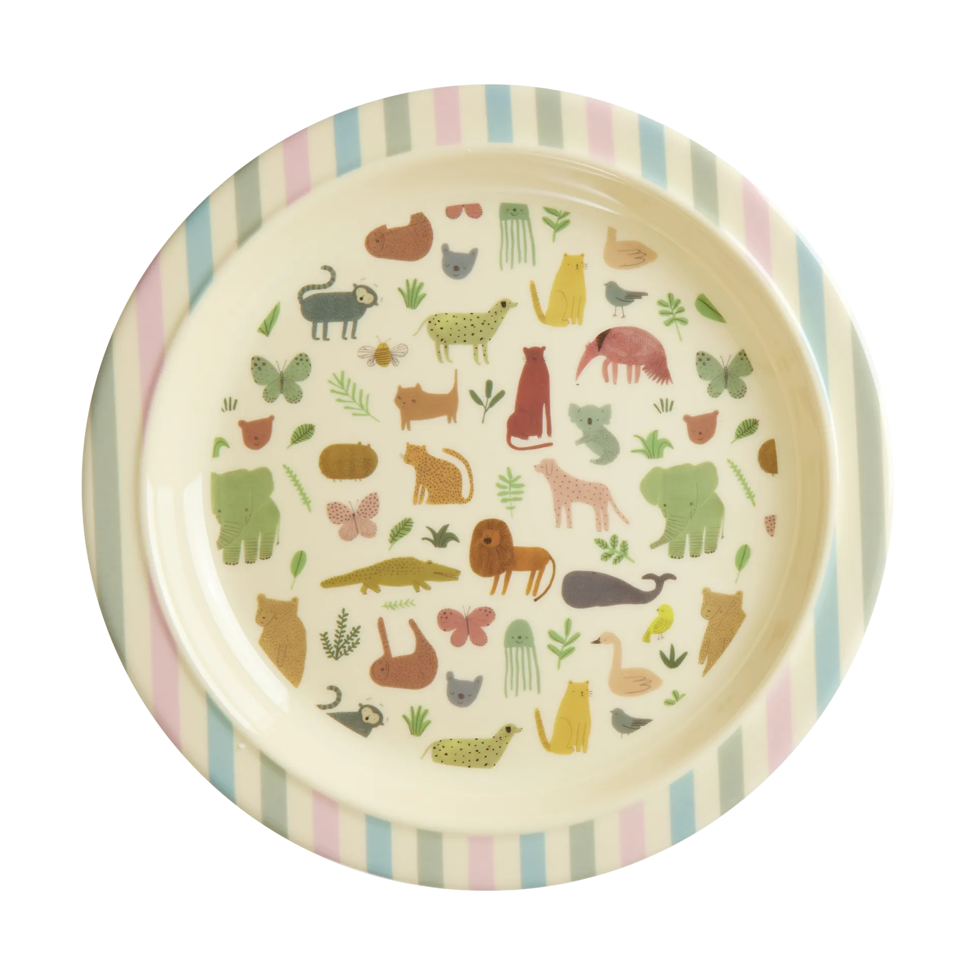 Rice melamine children's plate Ø22 cm, Sweet Jungle Print RICE