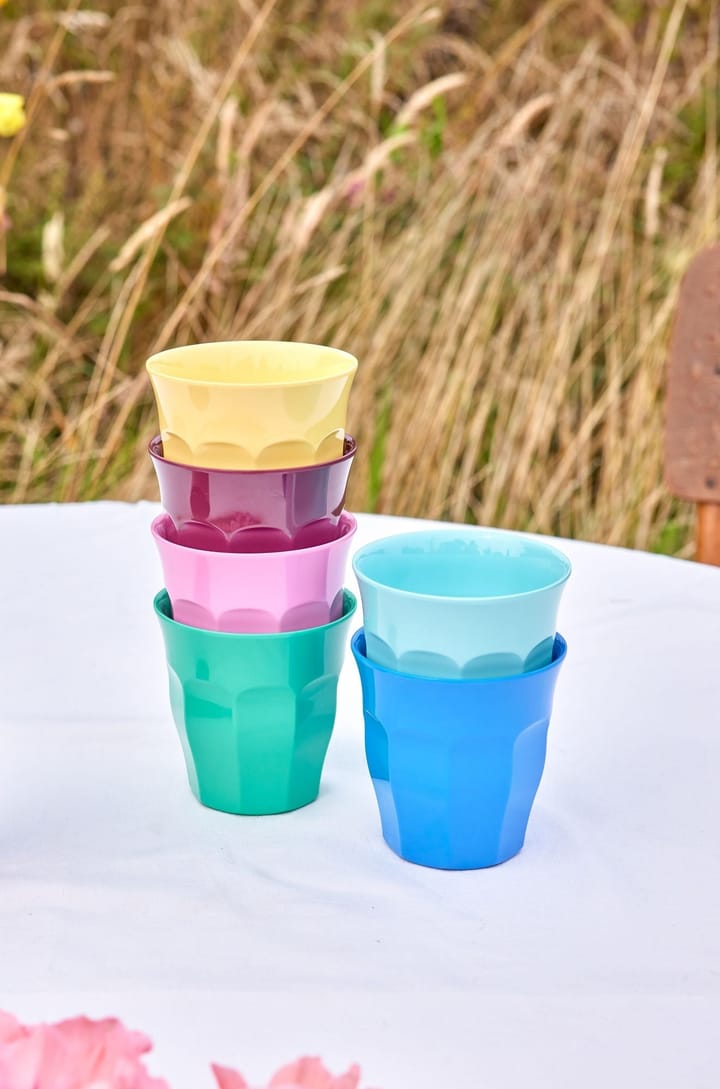 Rice melamine cup medium 6-pack, Show youre true colors RICE