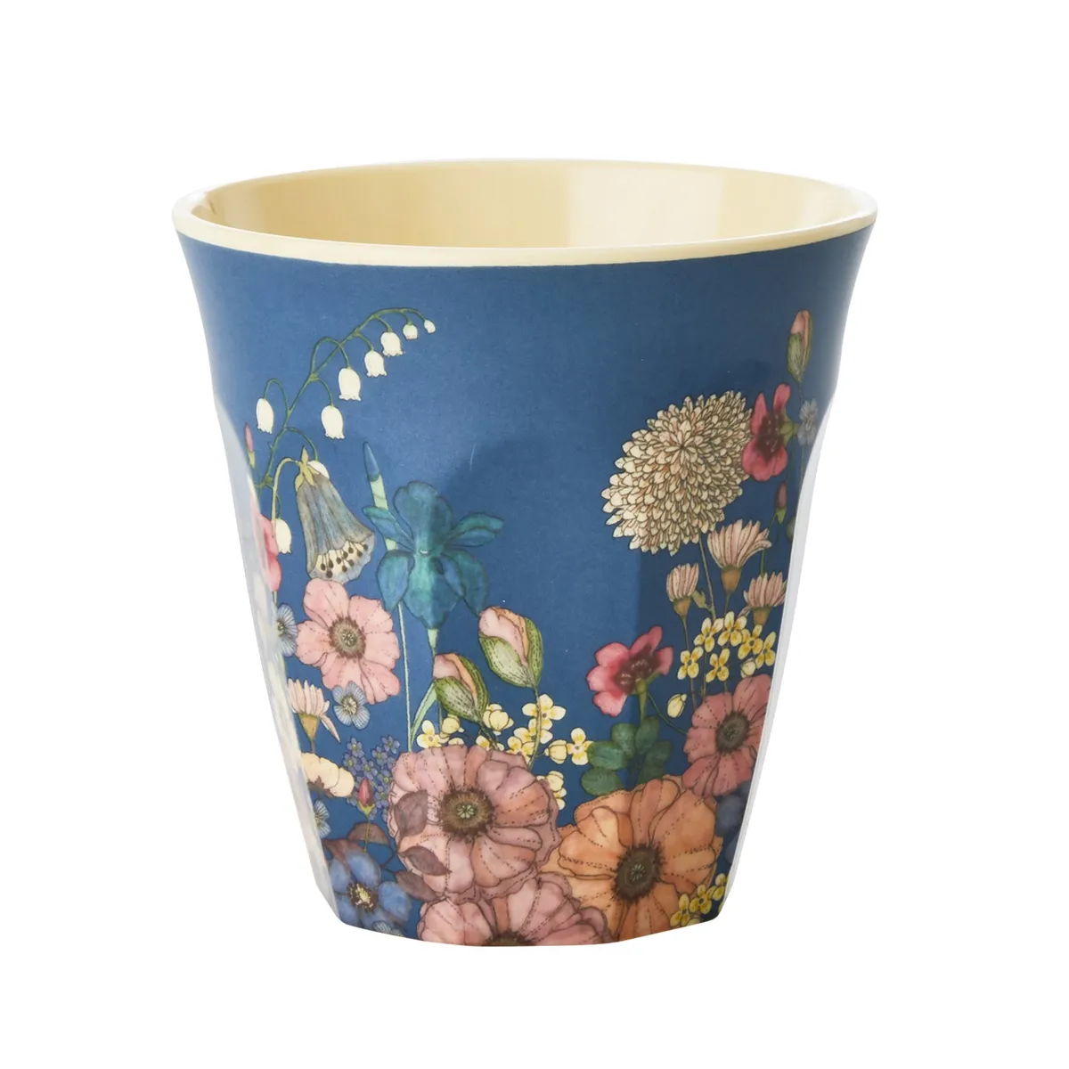 RICE Rice melamine cup medium Flower collage