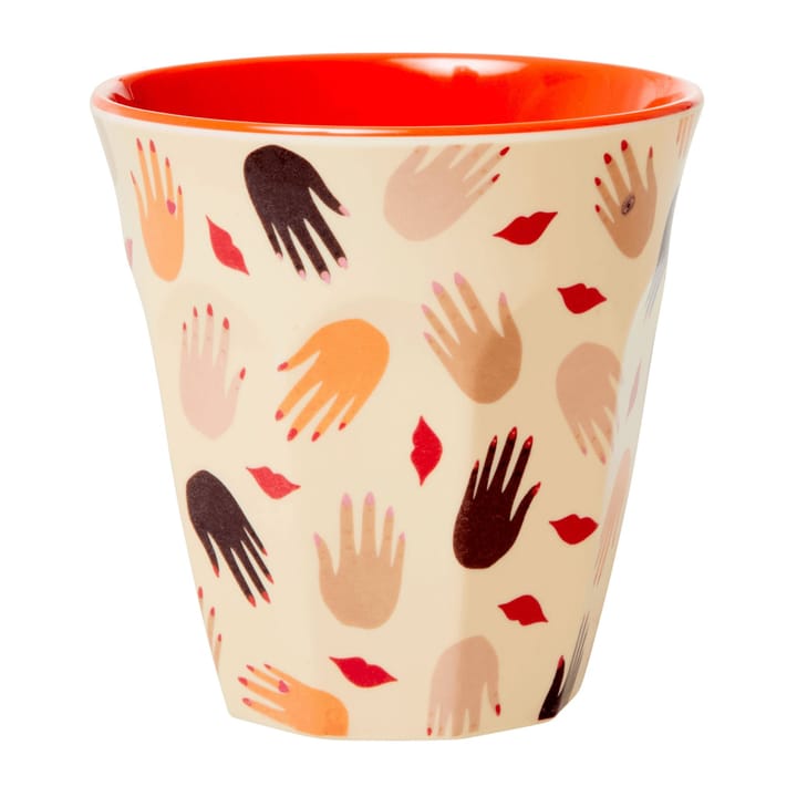 Rice melamine cup medium - Hands and kisses - RICE