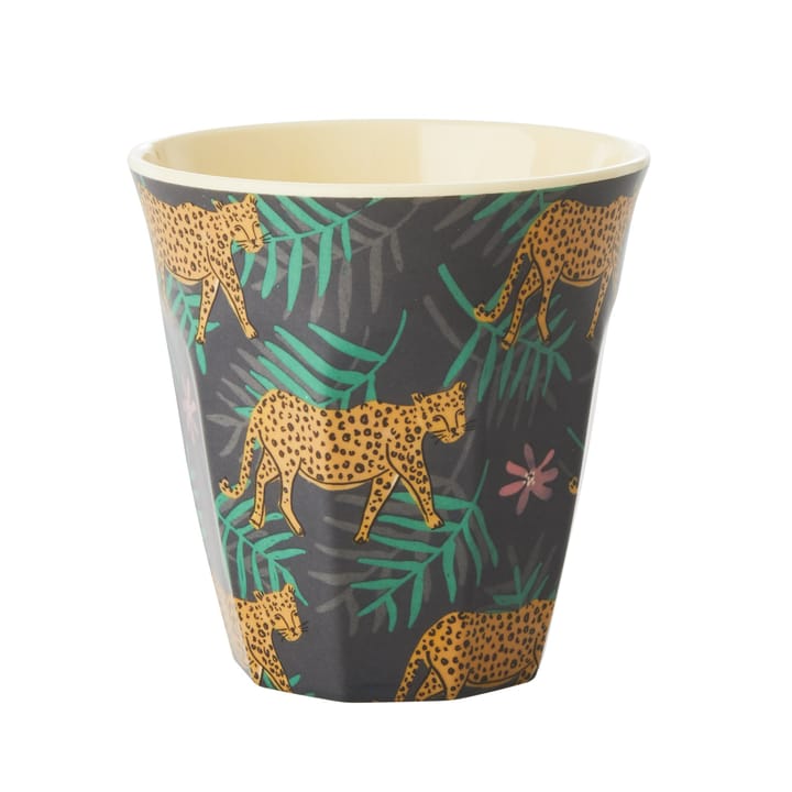 Rice melamine cup medium - Leopard and leaves - RICE