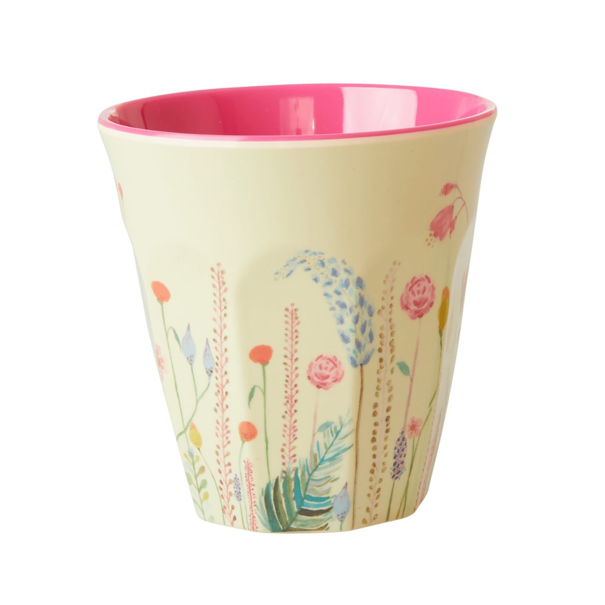 Rice melamine cup medium Summer flowers | Scandinavian Design | Drinking glasses & tumblers | Pink