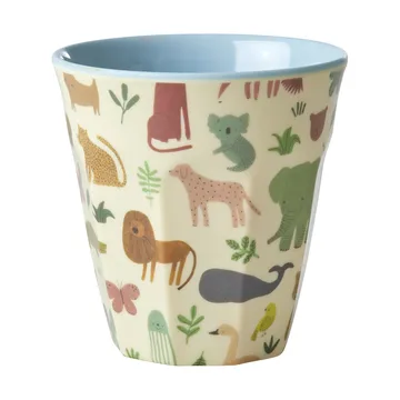 Rice melamine cup medium - Sweet Jungle Print-Soft blue - RICE