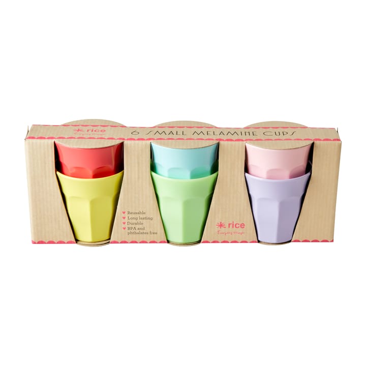 Rice melamine cup small 6-pack - Yippie yippie yeah - RICE