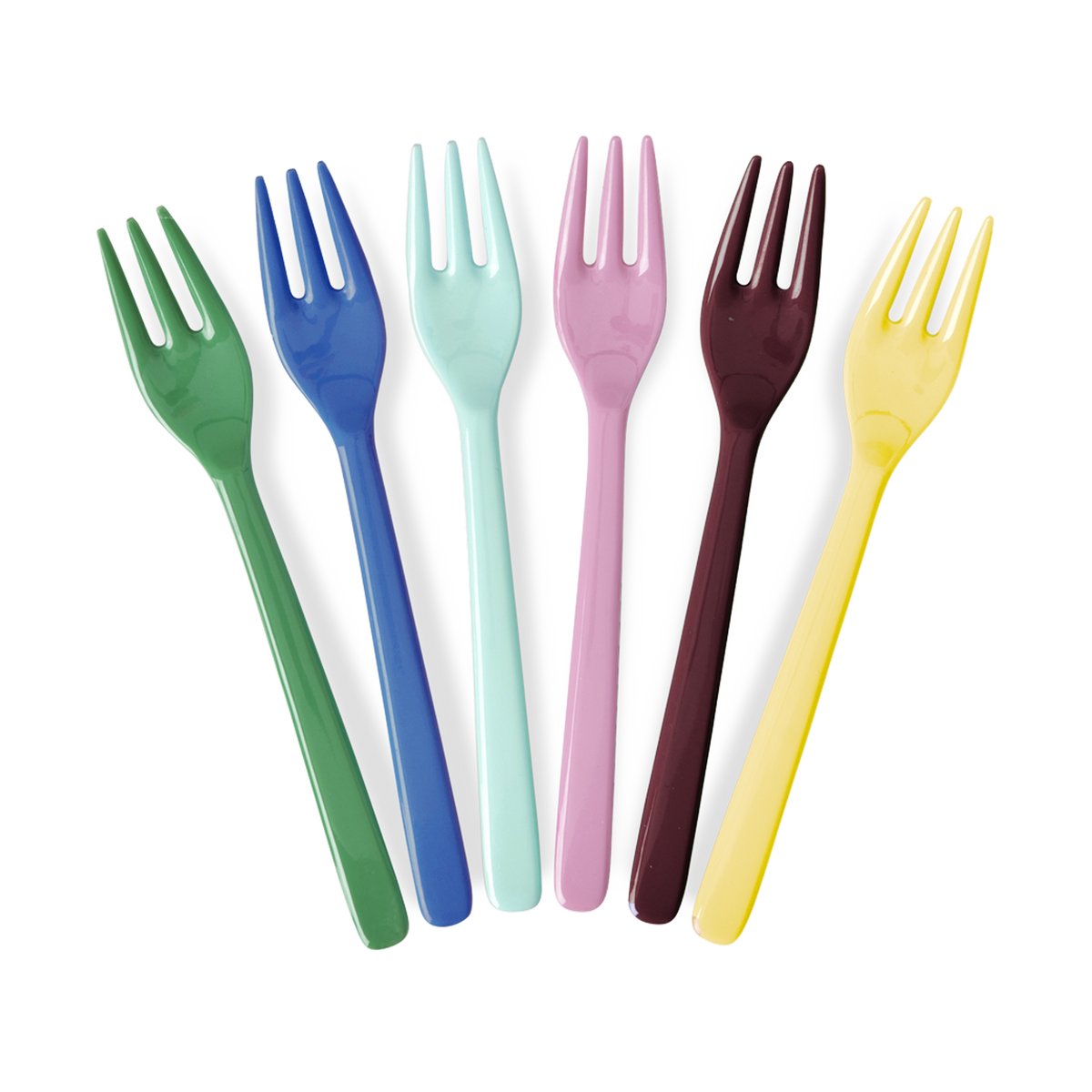 Rice melamine fork 6-pack Show your true colours. | Scandinavian Design | Table cutlery | Multi