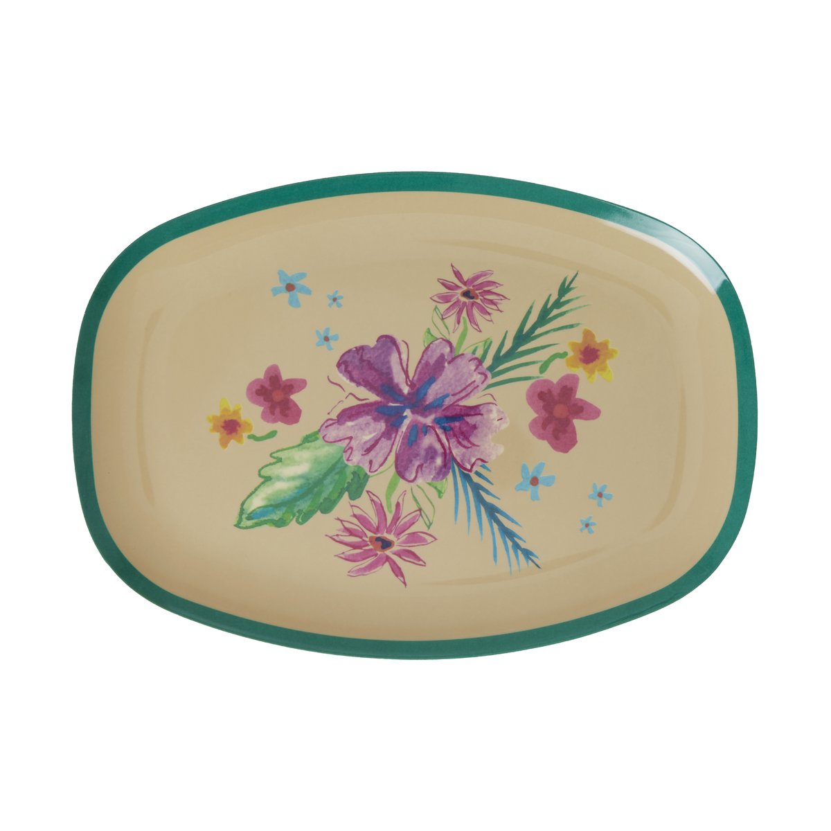 Rice melamine plate 22x30 cm Arda bloom | Scandinavian Design | Dinner plates | Multi