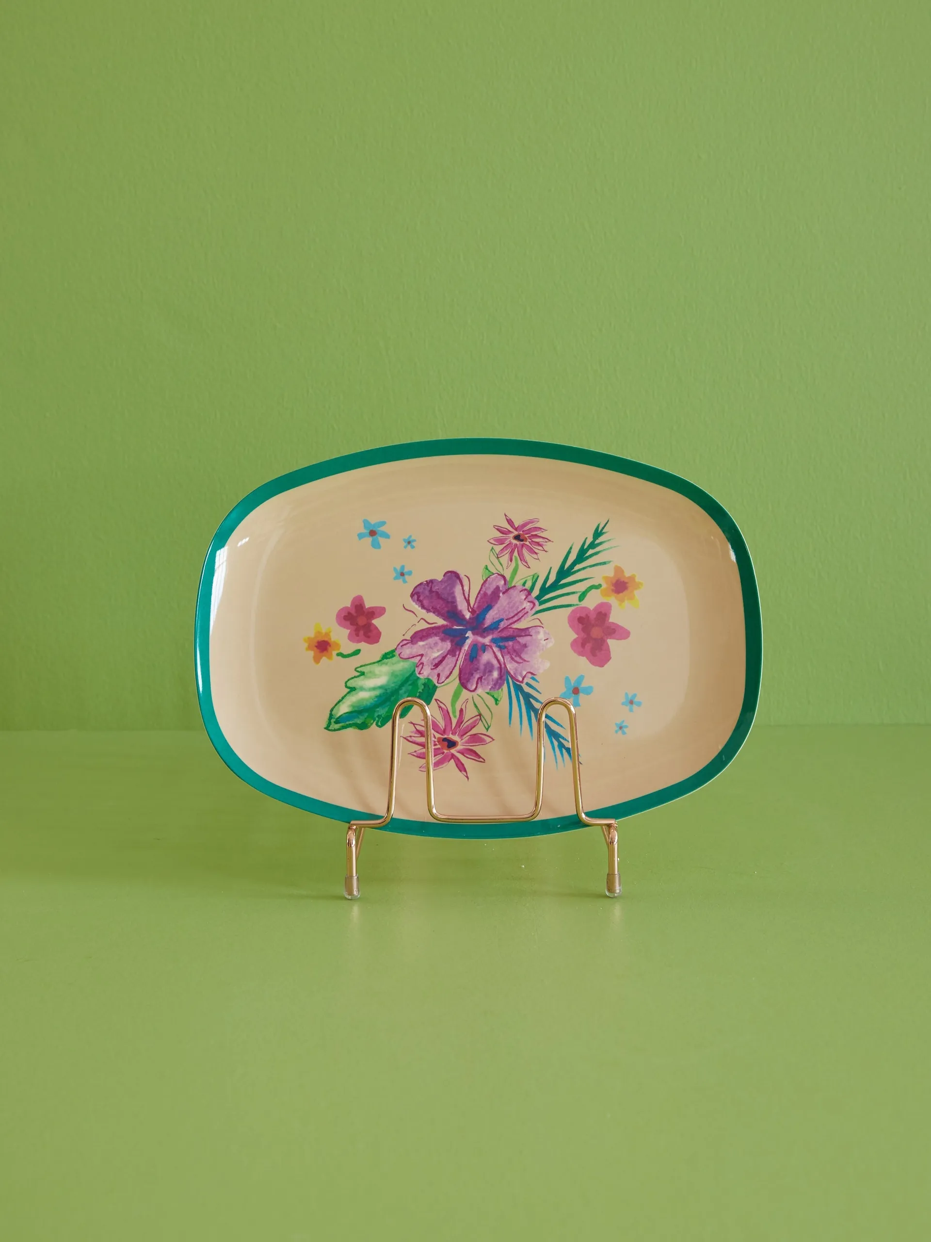 Rice melamine plate 22x30 cm, Arda bloom RICE