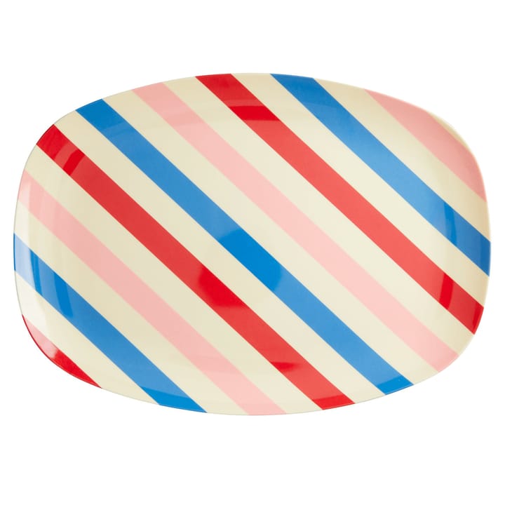 Rice melamine plate 22x30 cm - Candy stripes - RICE