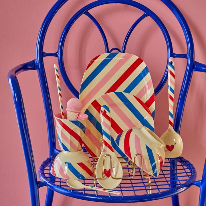 Rice melamine plate 22x30 cm, Candy stripes RICE
