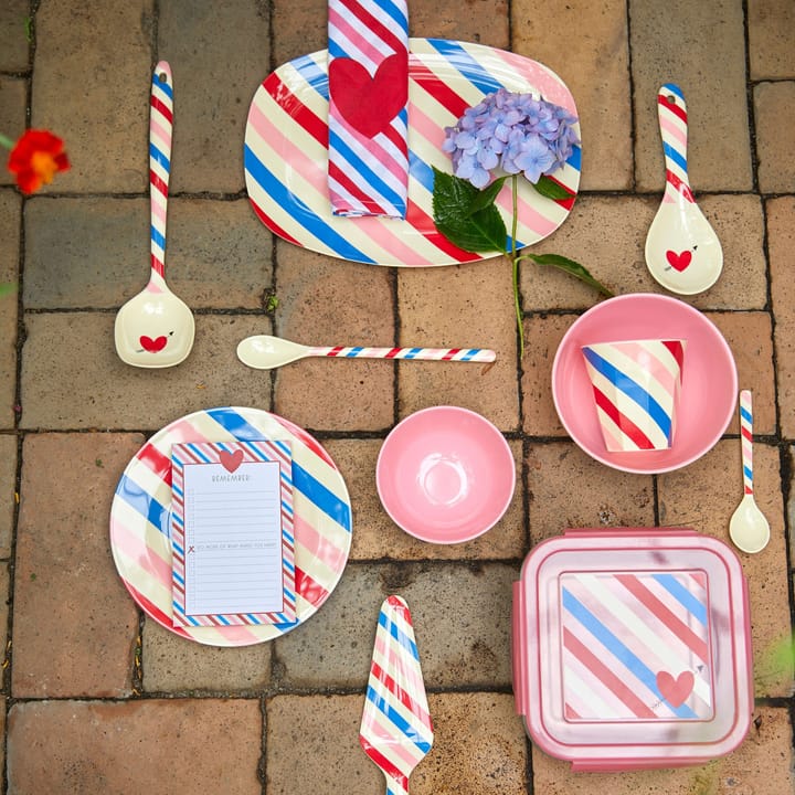 Rice melamine plate 22x30 cm, Candy stripes RICE