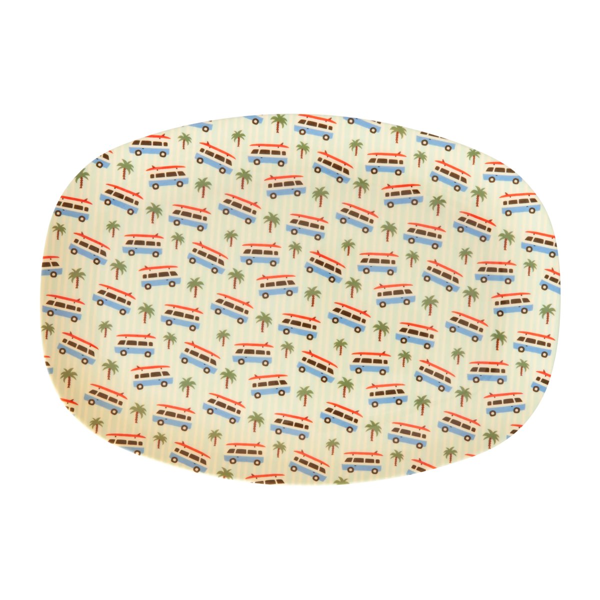 Rice melamine plate 22x30 cm Cars | Scandinavian Design | Dinner plates | Blue