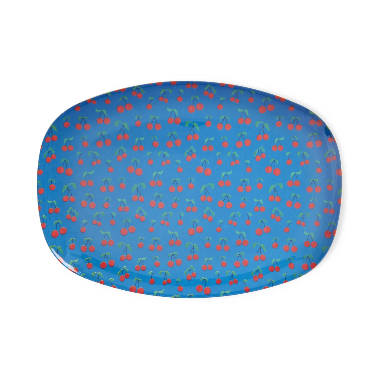 Rice melamine plate 22x30 cm Cherry | Scandinavian Design | Dinner plates | Blue