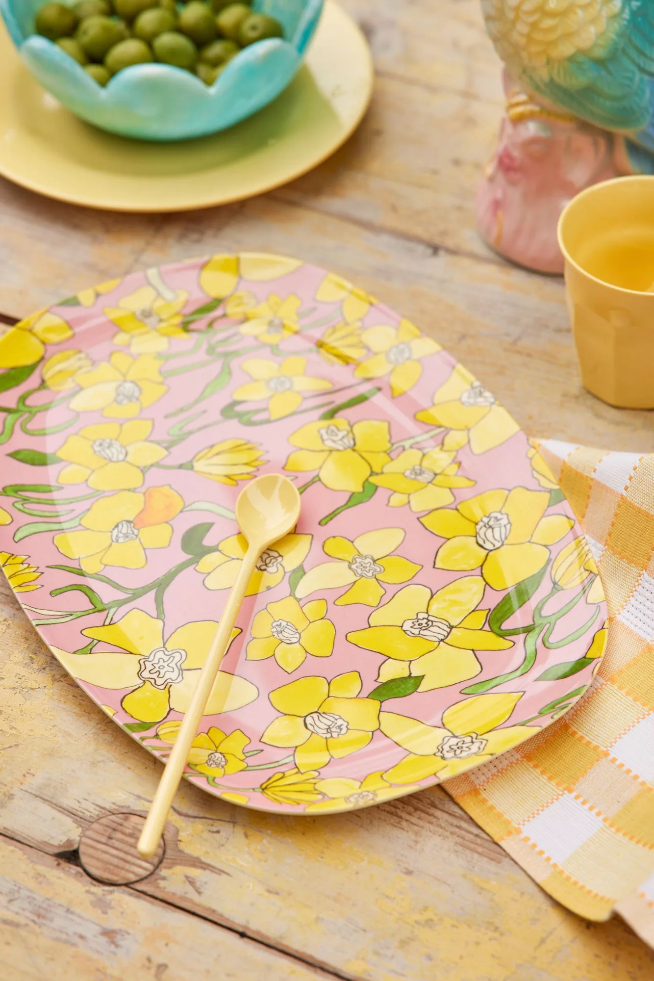 Rice melamine plate 22x30 cm, Daffodil RICE