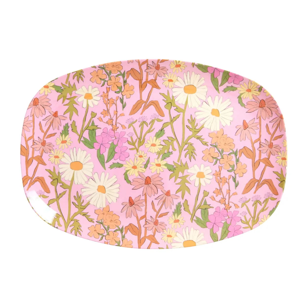 Rice melamine plate 22x30 cm Daisy dearest | Scandinavian Design | Dinner plates | Multi