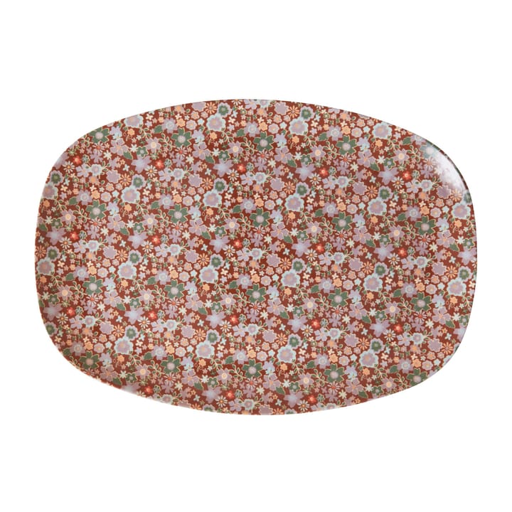 Rice melamine plate 22x30 cm - Fall flower - RICE