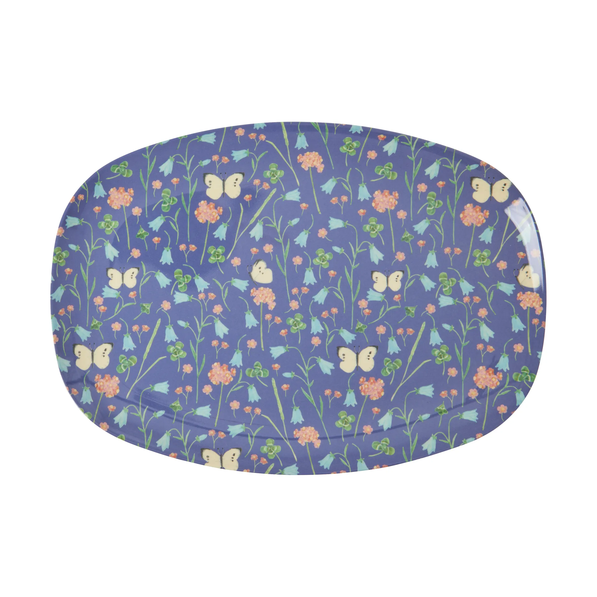 Rice melamine plate 22x30 cm, Navy Blue RICE