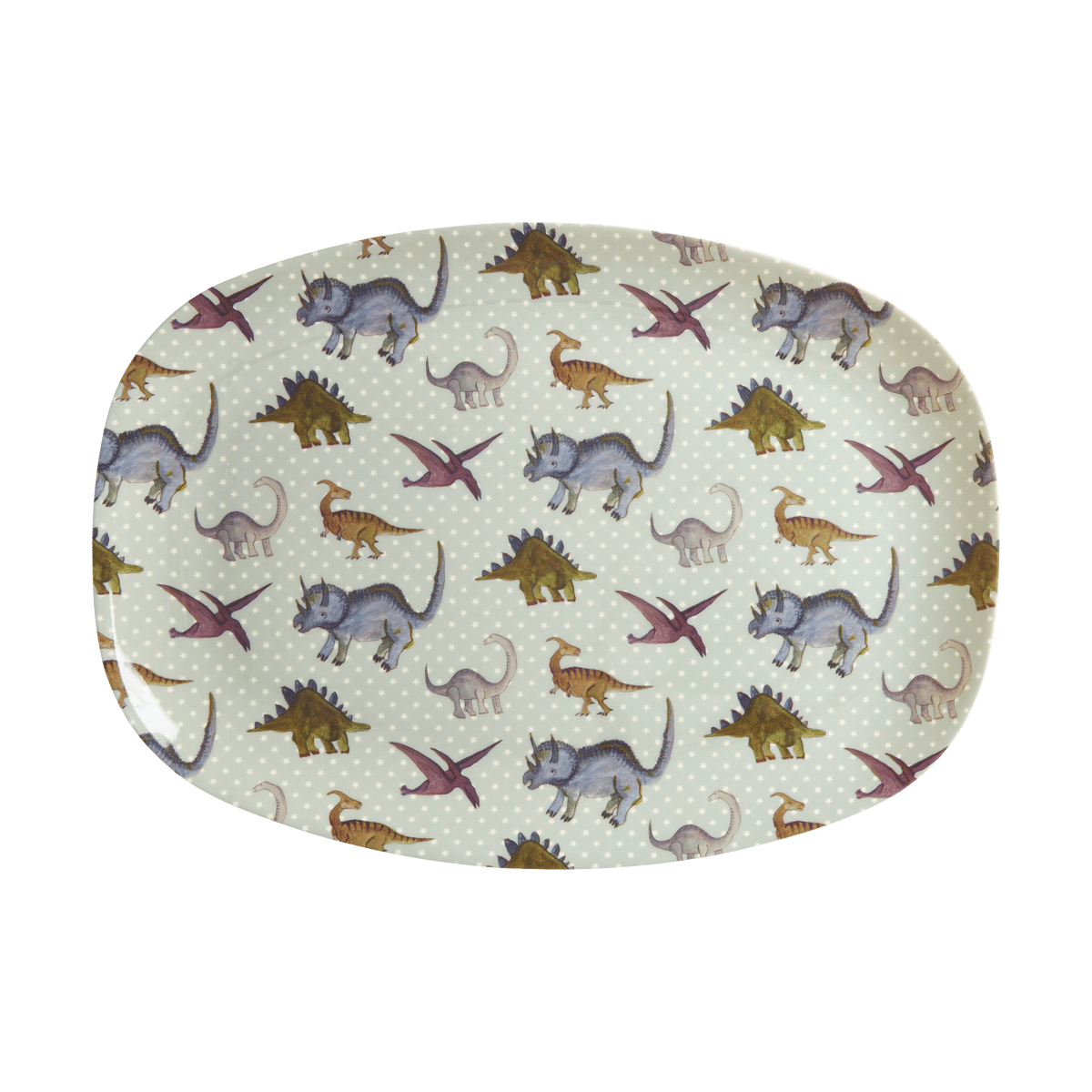 Rice melamine plate 22x30 cm New Dino | Scandinavian Design | Dinner plates | Multi