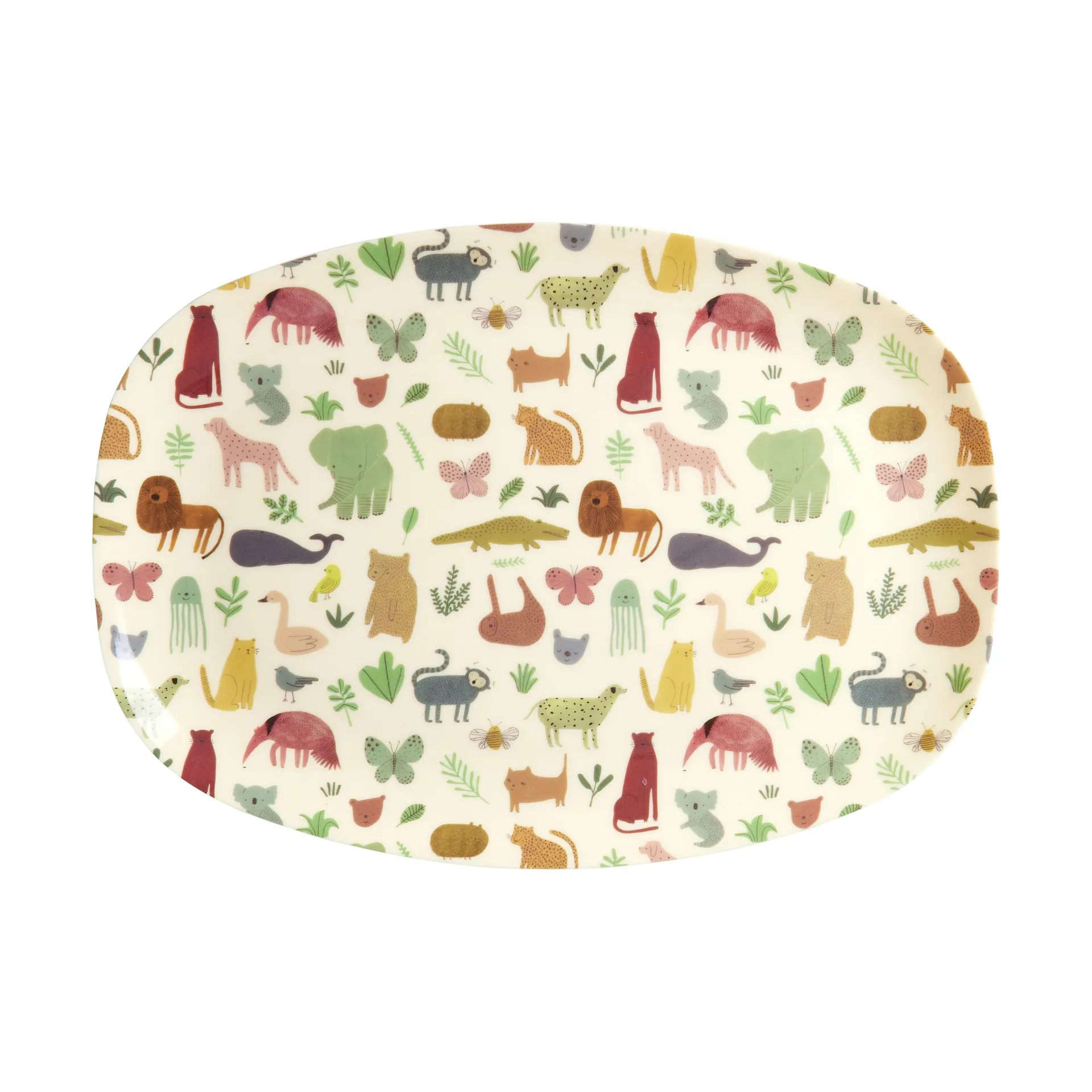 Rice melamine plate 22x30 cm, Sweet Jungle RICE