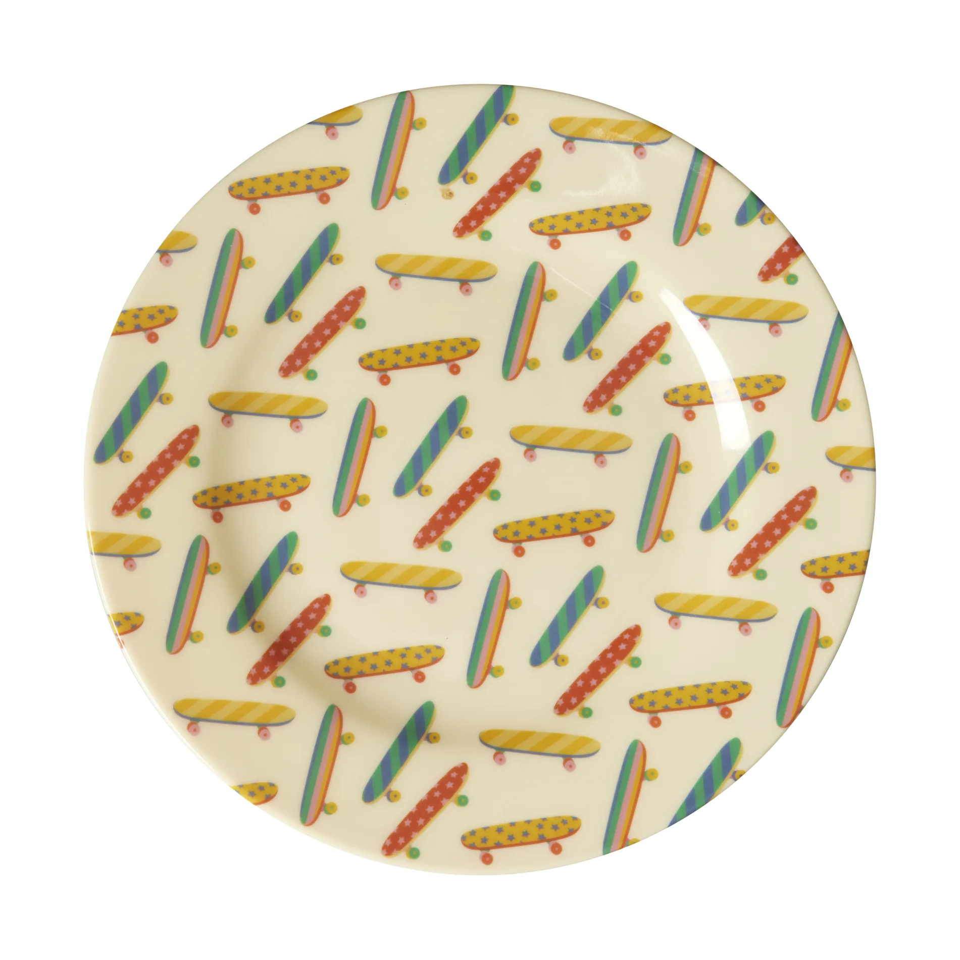 Rice melamine side plate Ø20 cm, Skateboard RICE