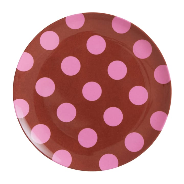 Rice melamine small plate 20 cm - Brown-soft pink - RICE