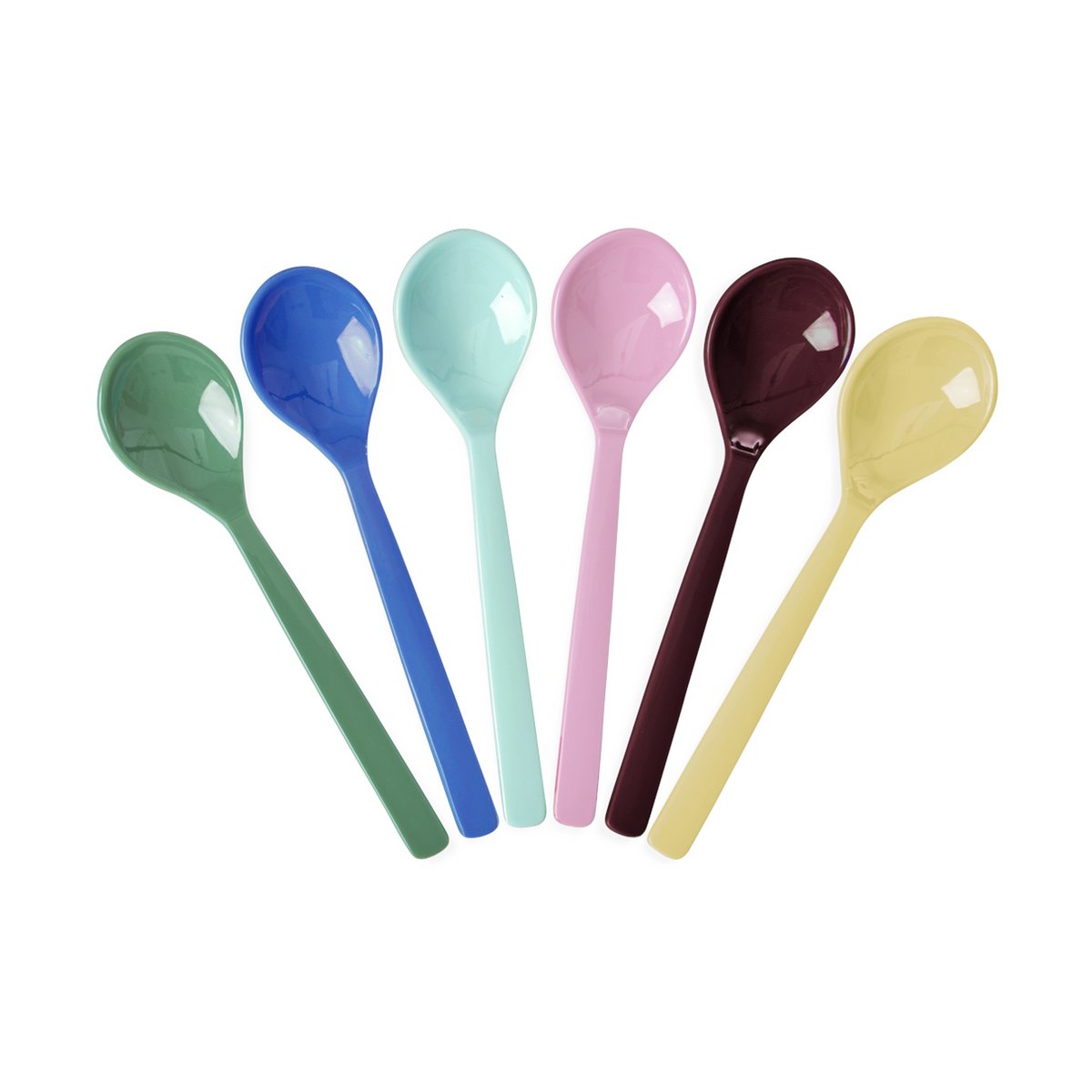 Rice melamine spoon 14 cm 6-pack Show your true colours.